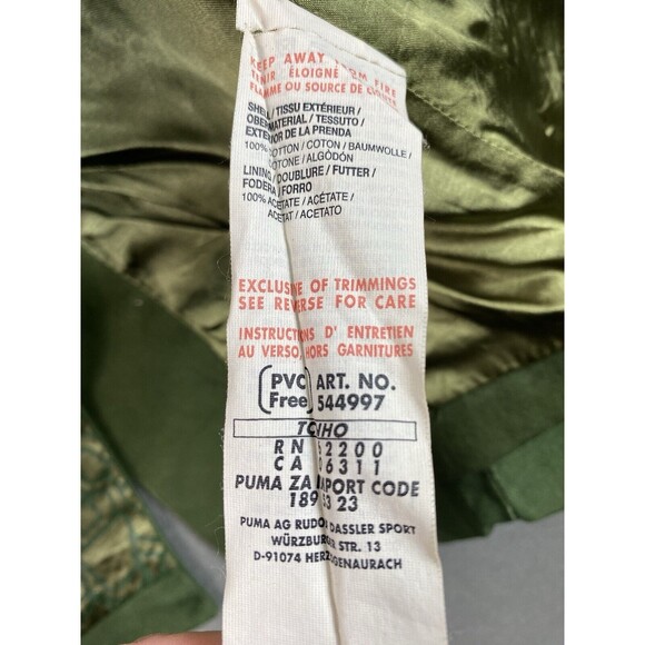 Vintage Puma Blazer Mens XL Army Green Two Tone Gorpcore Coat Jacket NWT - Picture 15 of 16